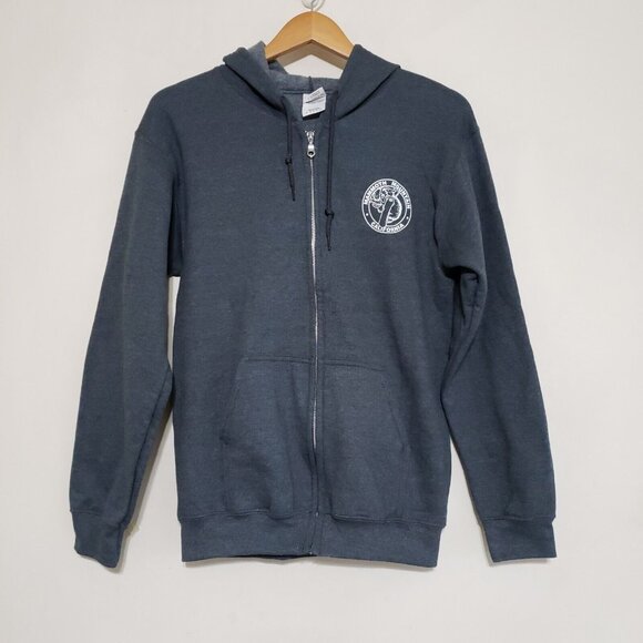Mammoth Mountain Zip Up Hoodie Jacket Wooly California Snowboard Gray Mens Small - Picture 2 of 10